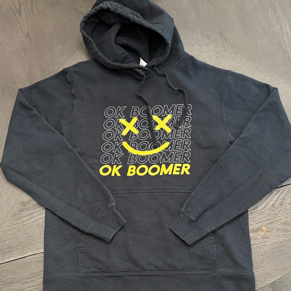 OK Boomer Black Hoodie